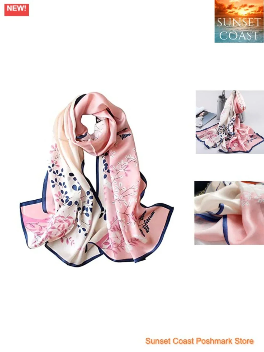 100% Mulberry Silk Long Scarf Women Oblong Shawl Wrap Neck Headscarf Gift